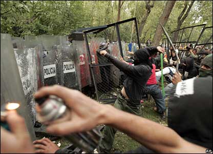 Anti-Bush protest in Mexico