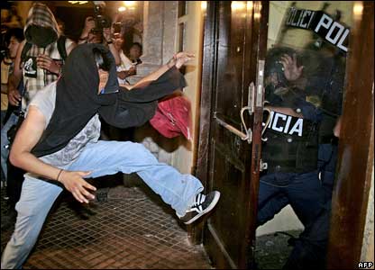 Anti-Bush protest in Mexico